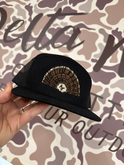 18 Feathers - 7 Panel All Black
