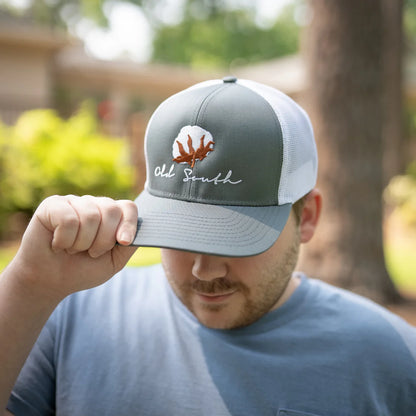 Old South Cotton Trucker Hat - Graphite/White