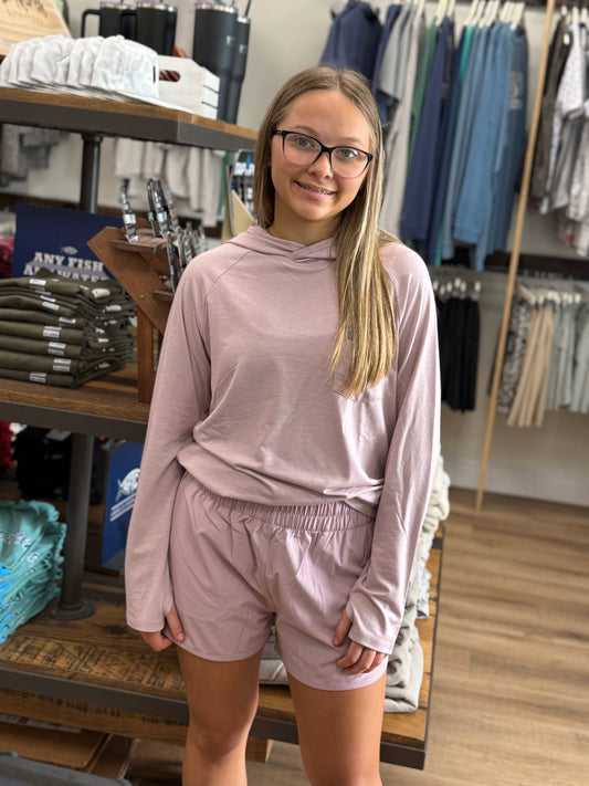 Local Girl Outfitters - LG Heather Blend Hoodie - Blush