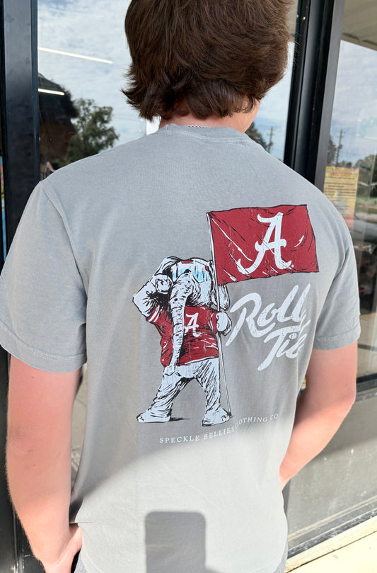 Speckle Bellies Big AL Flag - Grey