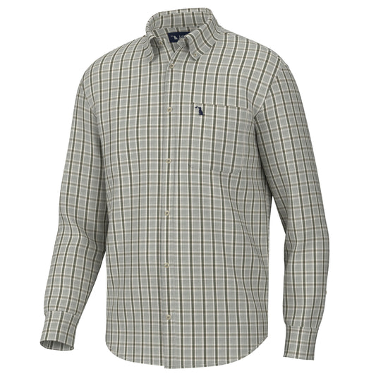 Youth Stamps Dress Shirt - Light Beige/Olive/Green