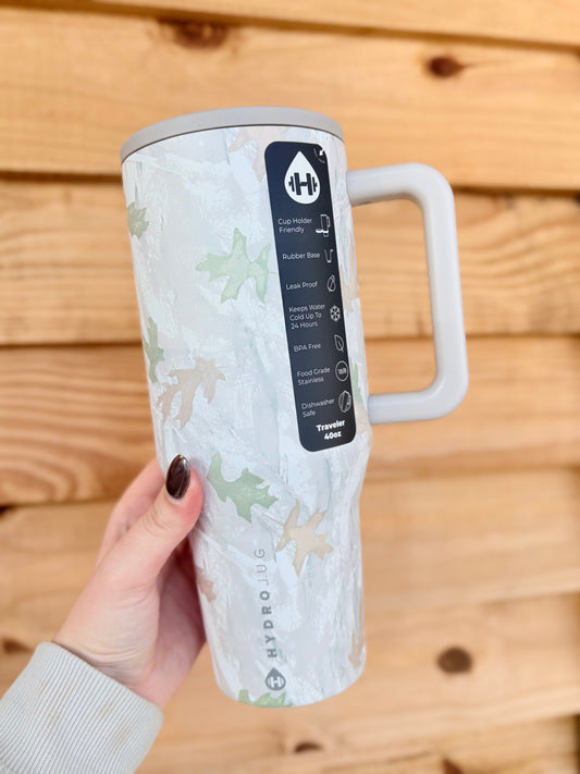 Camo HydroJug 40 oz Traveler Tumbler: Camouflage