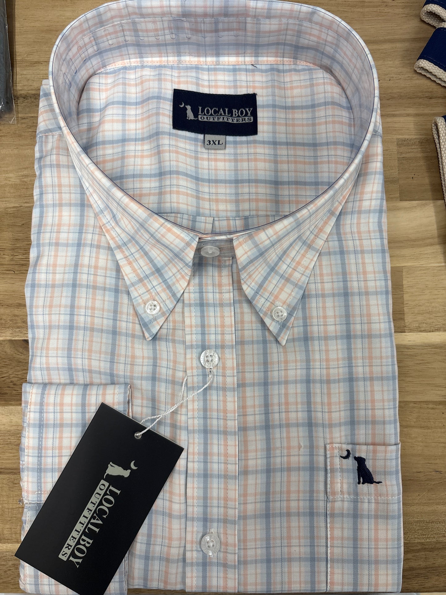 Local Boy Lee Dress Shirt - Lavender/Light Blue/Salmon