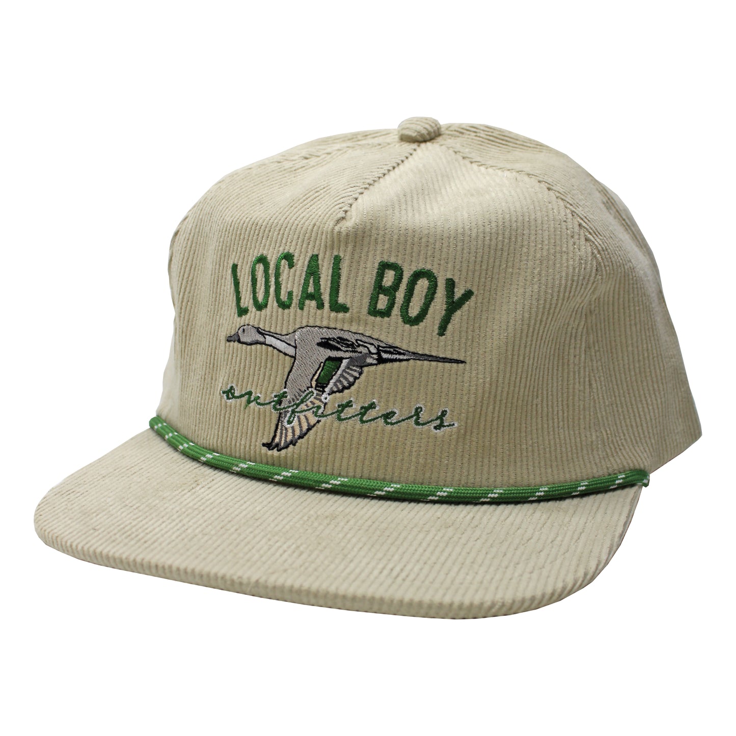 Local Boy Youth Lucky Duck Corduroy Hat - Lt Khaki