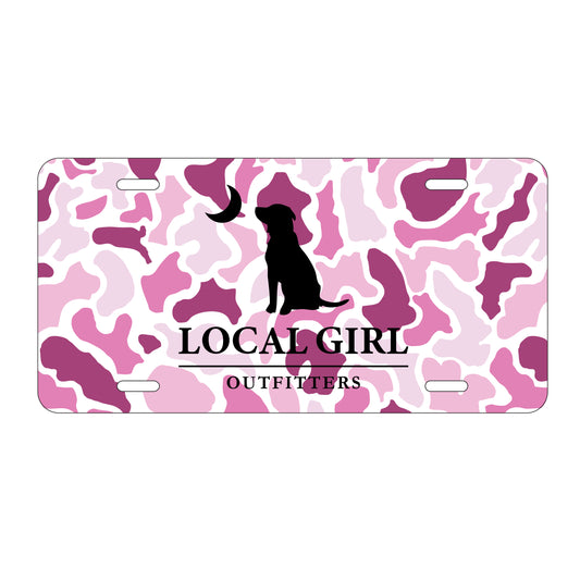 Local Girl License Plate Pink Localflage