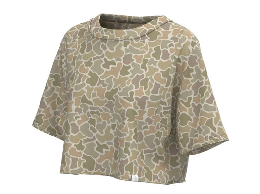 Youth Local Girl Boxy Crop SS Tee-  Forest Camo Desert