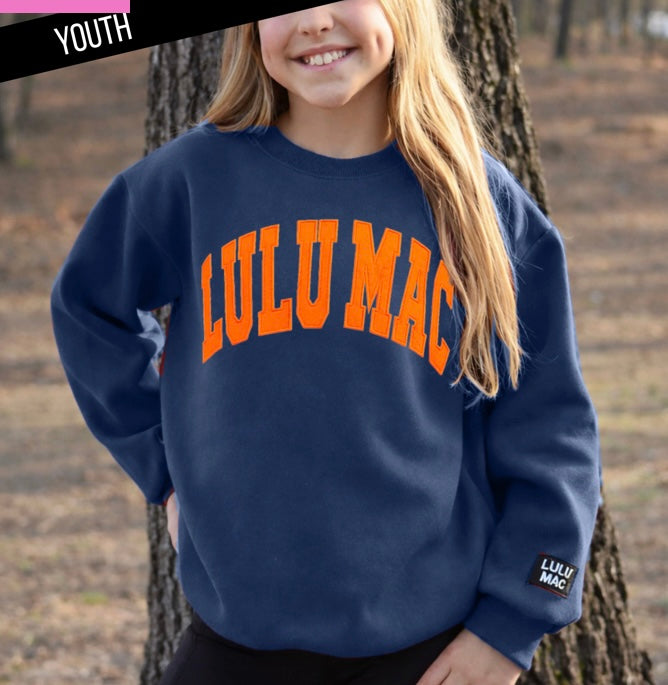 Youth Lulu Mac NAVY/ORANGE - STITCH