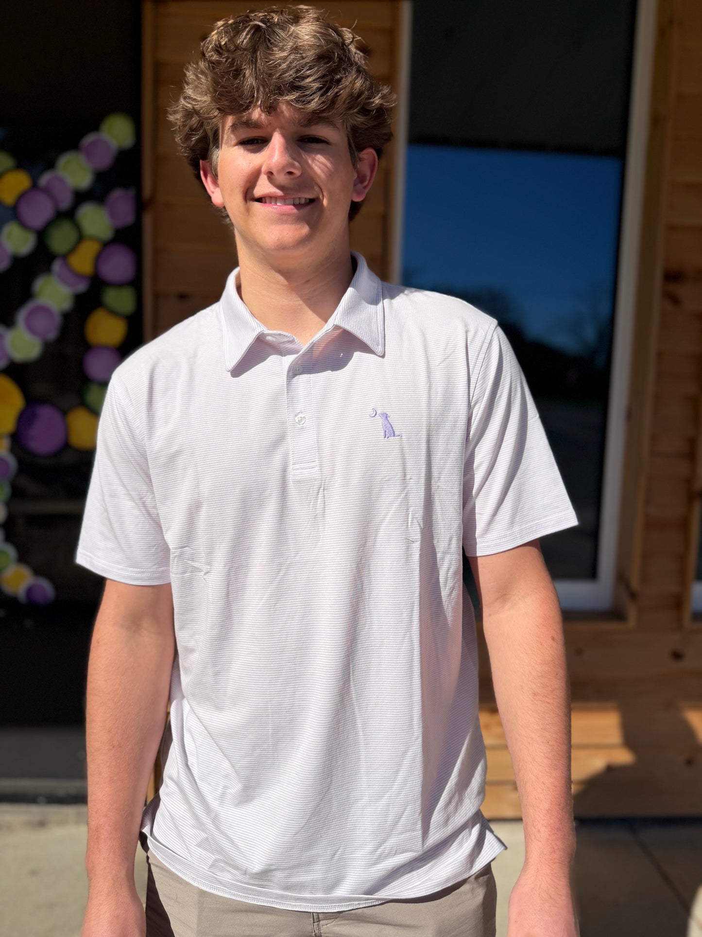Local Boy Driftwood Polo - Lavendar