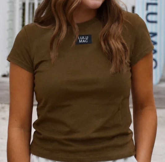 LULU MAC BABY DOLL TOP SS- Dark Olive