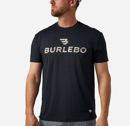 BURLEBO Go To Tee - Flying B Logo - Black & Classic Deer Camo