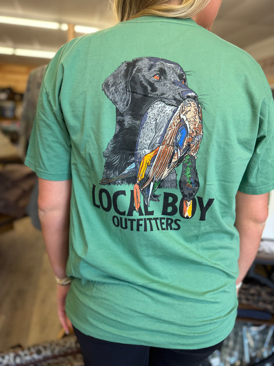 Local Boy Feathered Fetch SS Tee - Lt Green