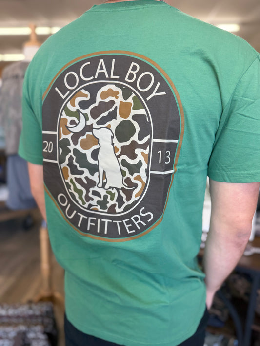 Local Boy Outfitters Vintage Crest SS Tee - LT Green