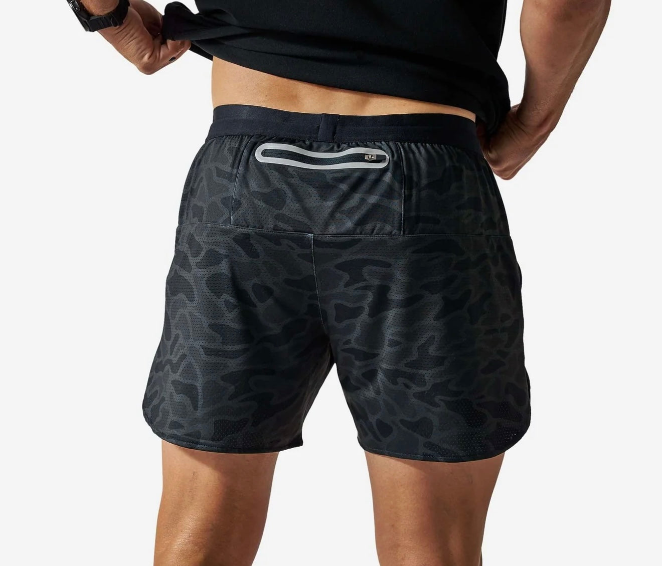 BURLEBO Mesh Short - Black Camo