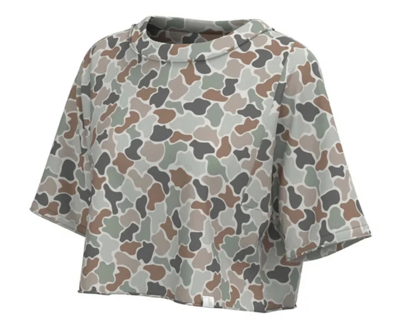 Youth Local Girl Boxy Crop SS Tee-  Forest Camo Flora