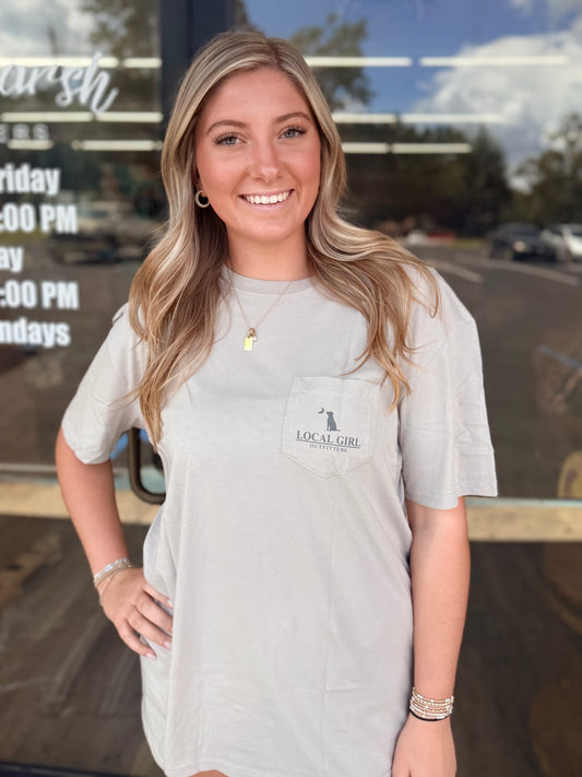 Local Girl FC Flora Dog & Moon SS Tee - Silver