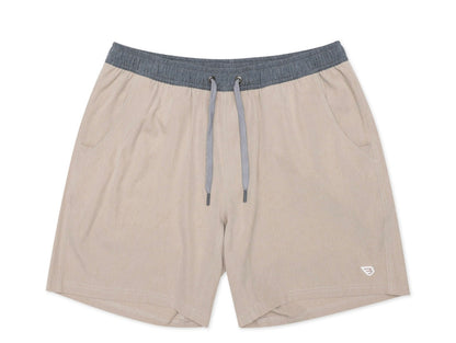BURLEBO 5.5” Athletic Short - HEATHER KHAKI VENADO CAMO LINER