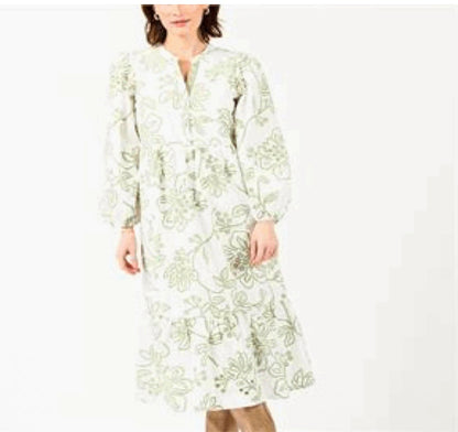 Mary Square Dress Riley Lacecap White - ships