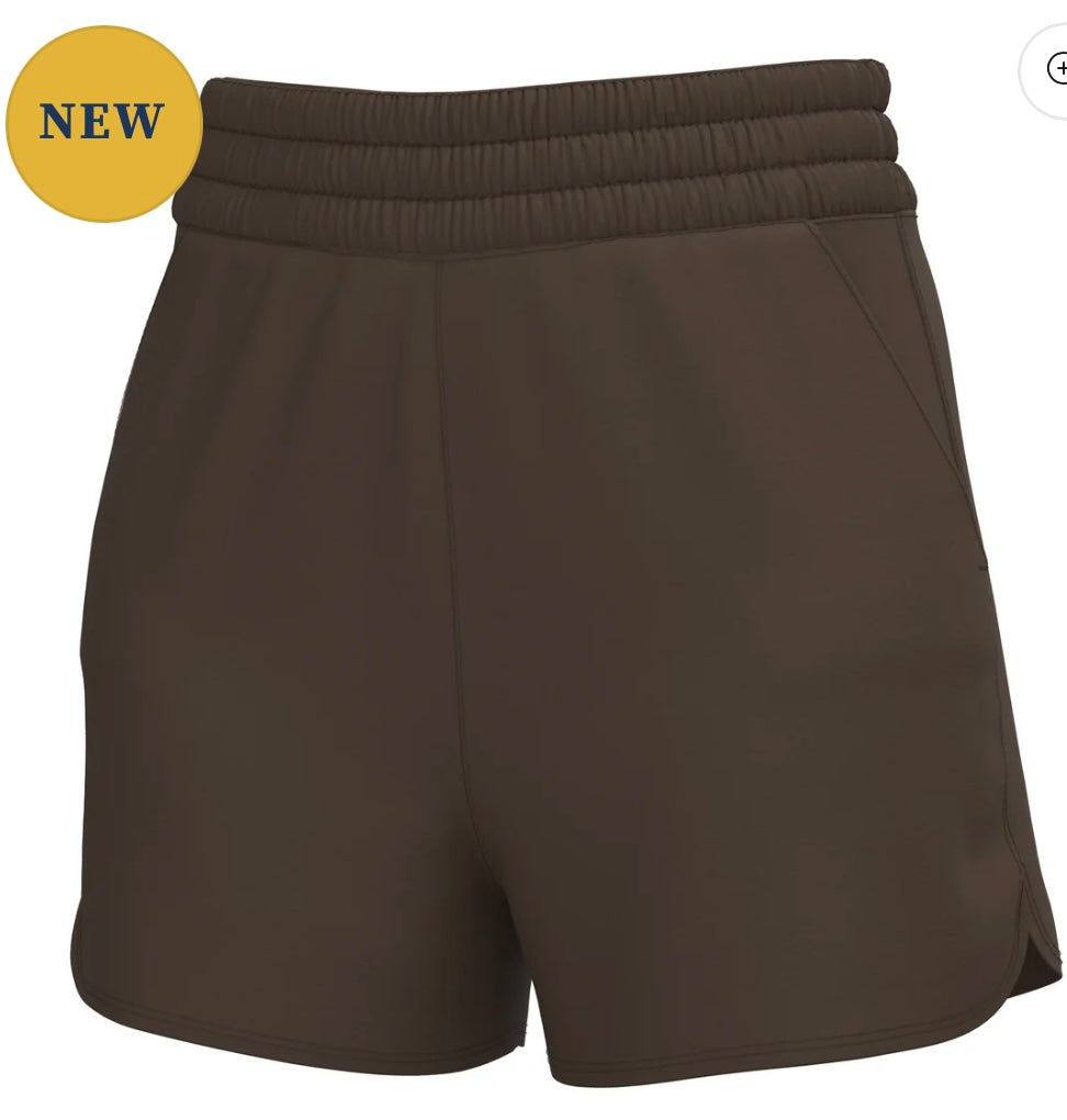 Local Girl High Waisted Volley Shorts Espresso