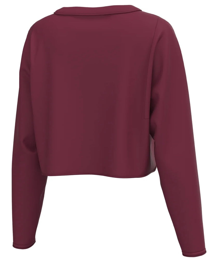 Youth Local Girl Boxy Crop Long Sleeve Tee- Berry