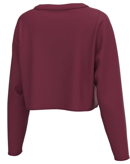 Youth Local Girl Boxy Crop Long Sleeve Tee- Berry