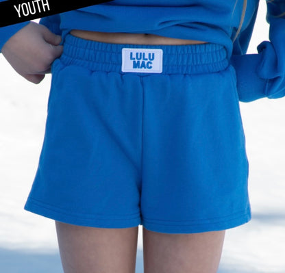 Youth Lulu Mac Terry Cloth Shorts - Bright Blue