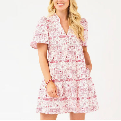 Mary Square Dress Ivy Mini Team Toile Alabama