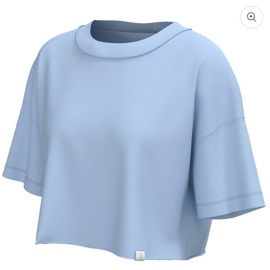 Youth Local Girl Boxy Crop SS Tee - Periwinkle