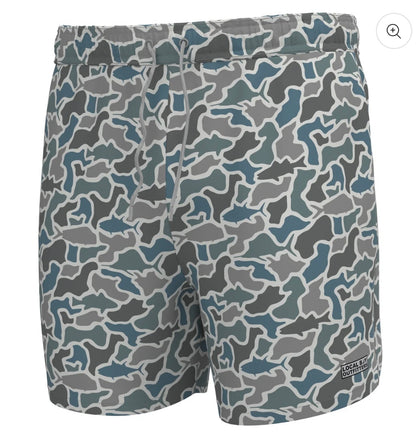Youth Local Boy Bayview Swim Trunks - Fish Camo