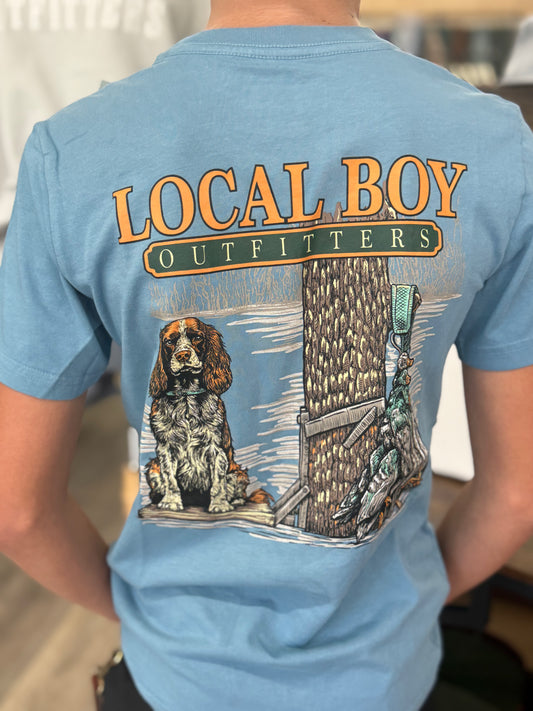 Youth Local Boy Outfitters - Spaniel Stand SS Tee - Slate