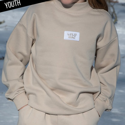 Youth Lulu Mac Longsleeve Terry Cloth Top - Sand