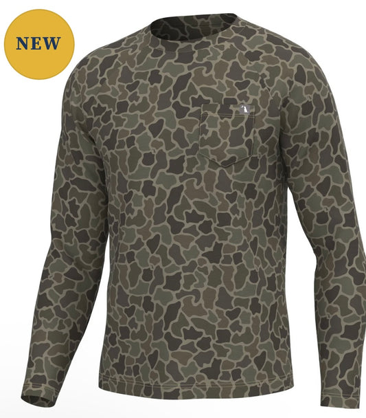 Local Boy L/S Heather blend Crew Brush Camo
