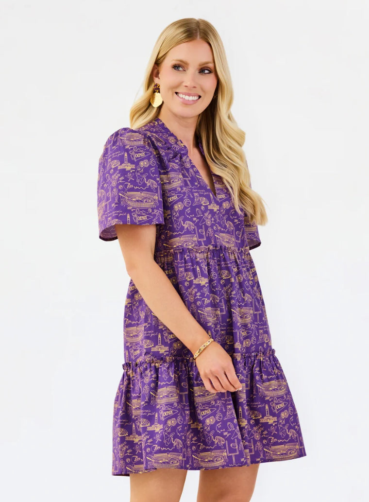 Mary Square Dress Ivy Mini Team Toile LSU