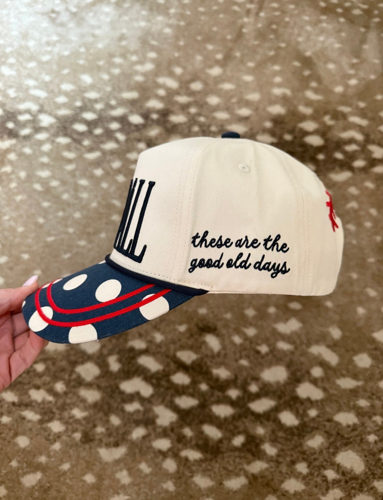 Polka Dot Baseball Hat