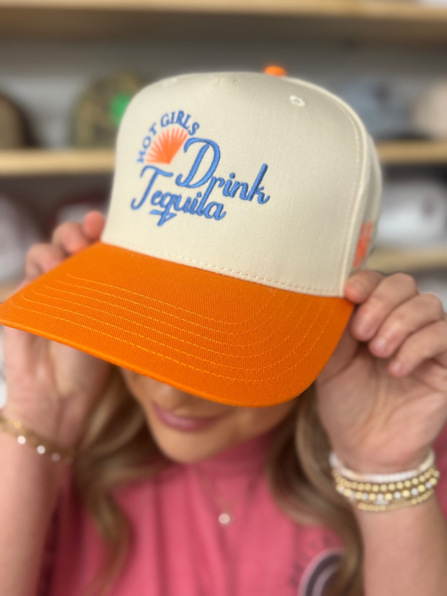 MHC Hot Girls Drink Tequila - Orange/Natural