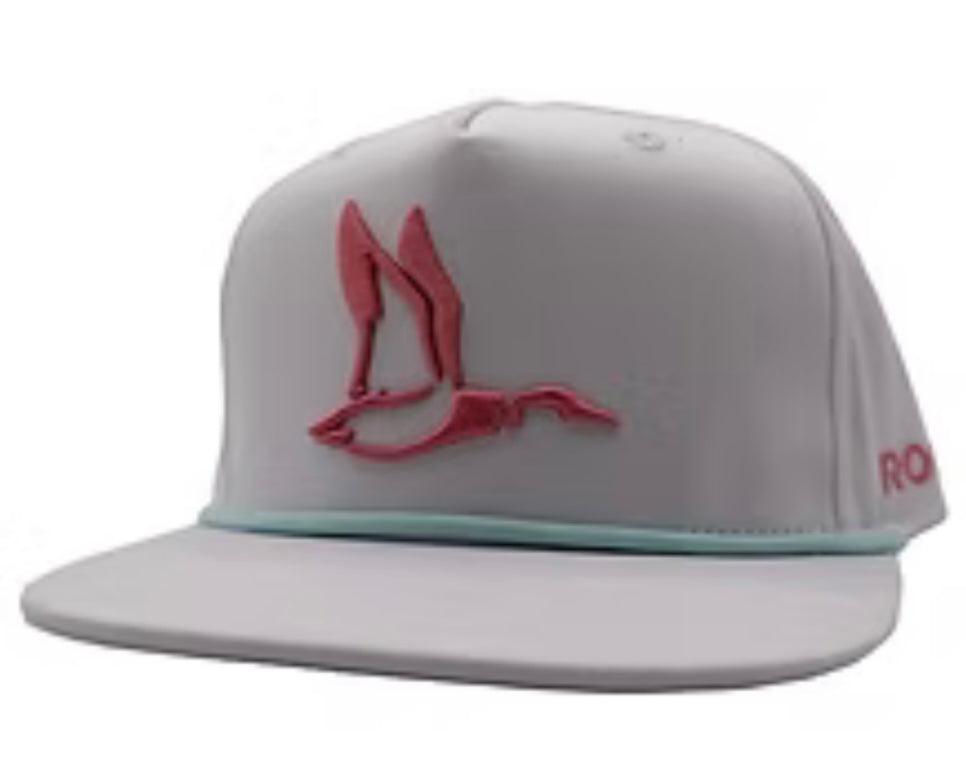 Roost White w/ Pink Duck Canvas Rope Hat (RH-R-154)