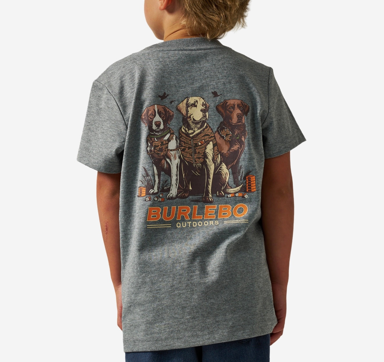 Toddler/Youth Burlebo SS Camo Duck Dogs - Dark Heather Grey