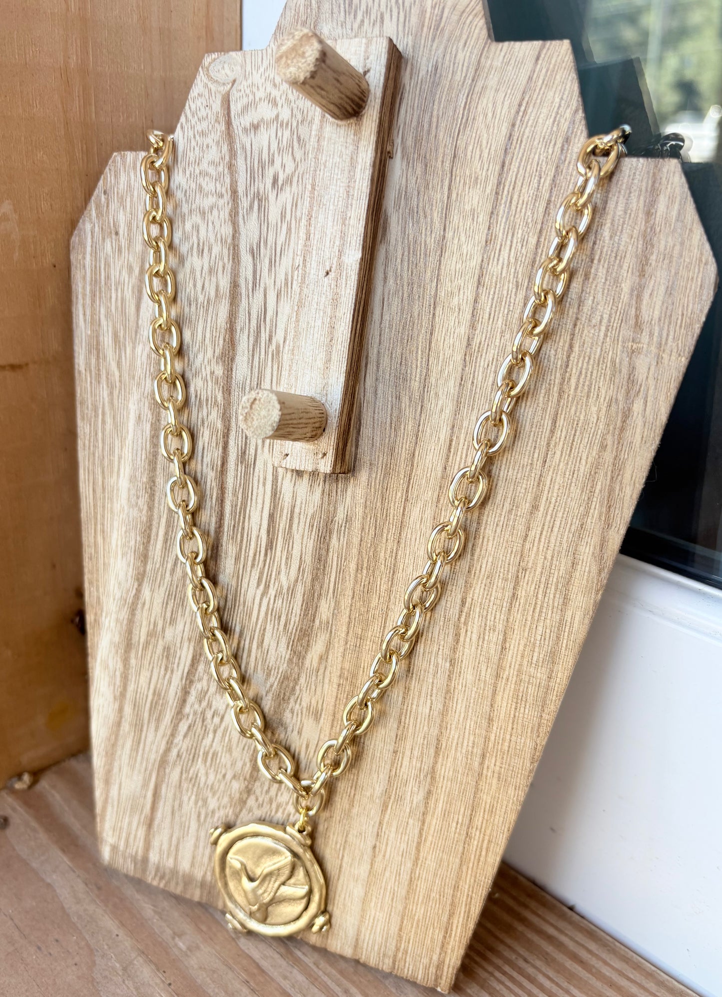 The Signature Duck Necklace by MC: Classic Gold Chain