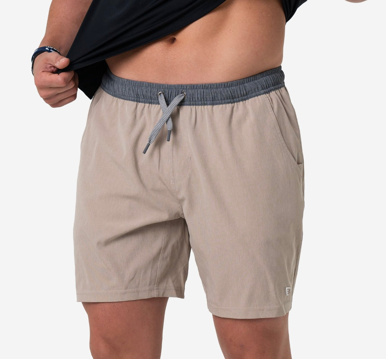 BURLEBO 5.5” Athletic Short - HEATHER KHAKI VENADO CAMO LINER