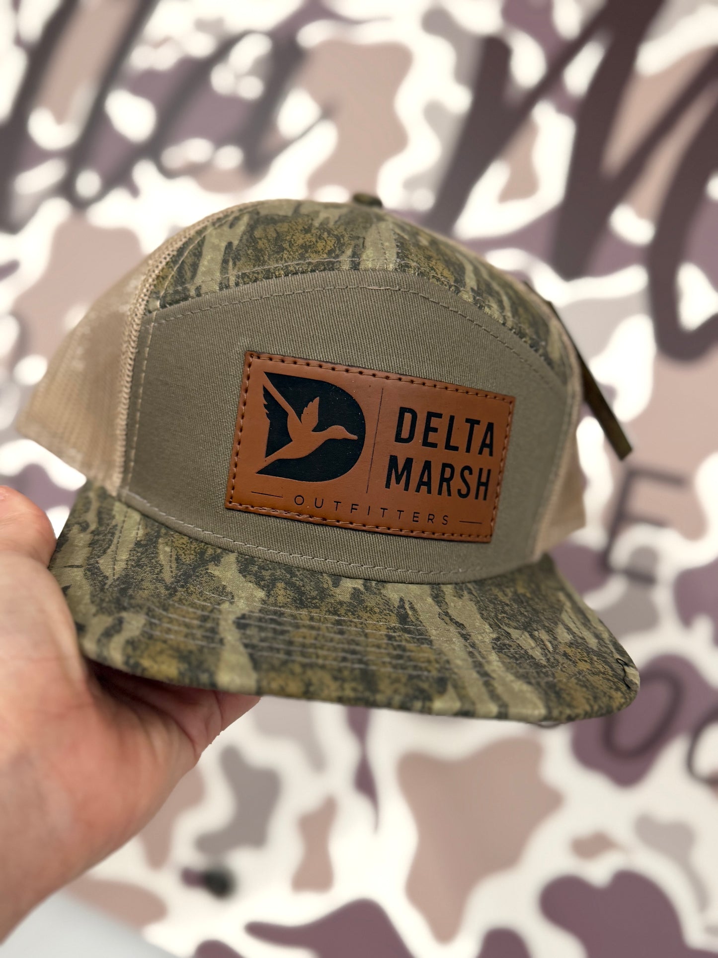 Delta Marsh Flying Duck Leather Large Patch - Lost Hat - New Bottomland