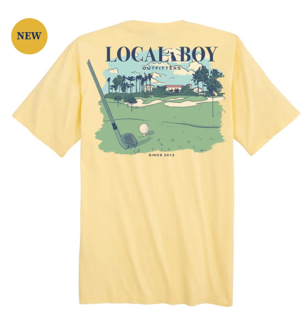 Local Boy 18th Hole SS Tee - Banana