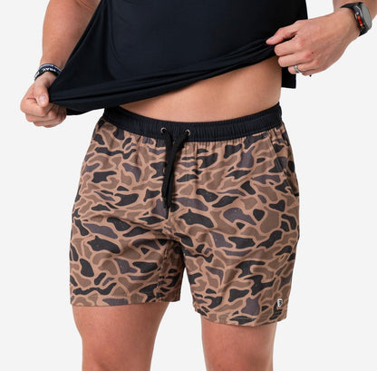 BURLEBO 5.5” Athletic Short - Gauge Camo