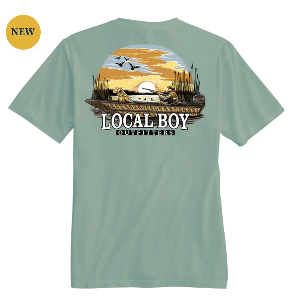 Local Boy Sunset Hunt SS Tee - Bay