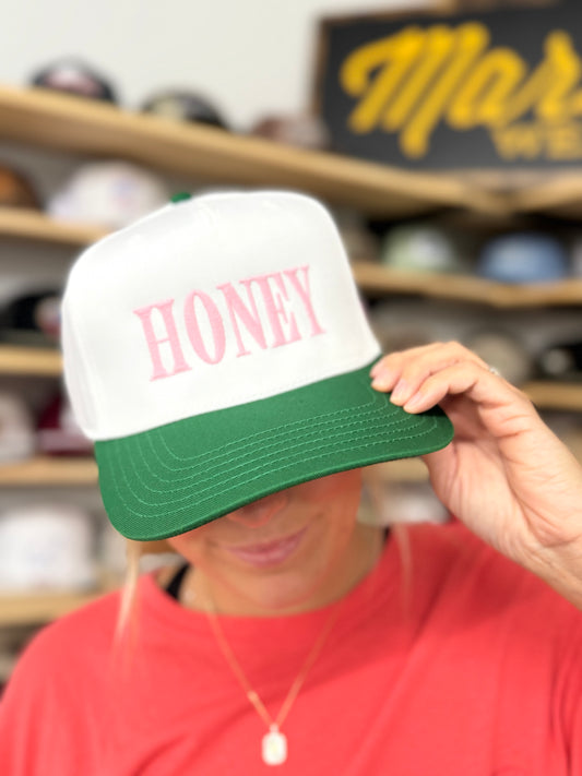 Honey Mad Hatter Hat: Retro Kelly Green/White