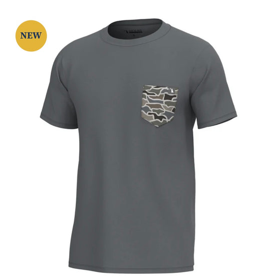 Youth Local Boy S/S Heather Blend Crew - Graphite/Cool Oak