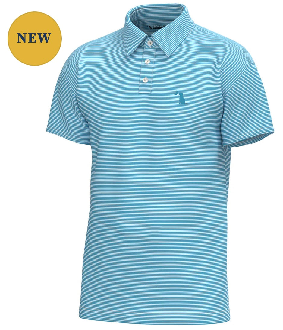 Local Boy Driftwood Polo - Opal Blue