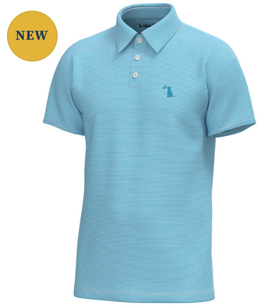 Local Boy Driftwood Polo - Opal Blue