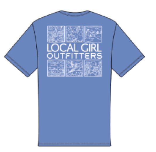 Local Girl Field & Forest SS Tee - Marina