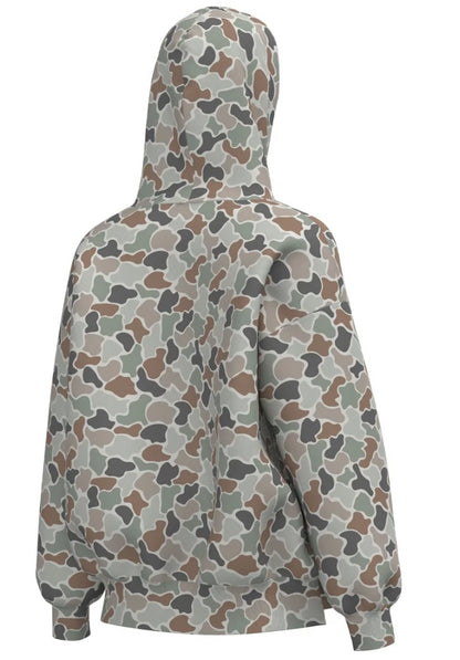 Local Girl Velvet Fleece Front Zip Hoodie Forest Camo Flora