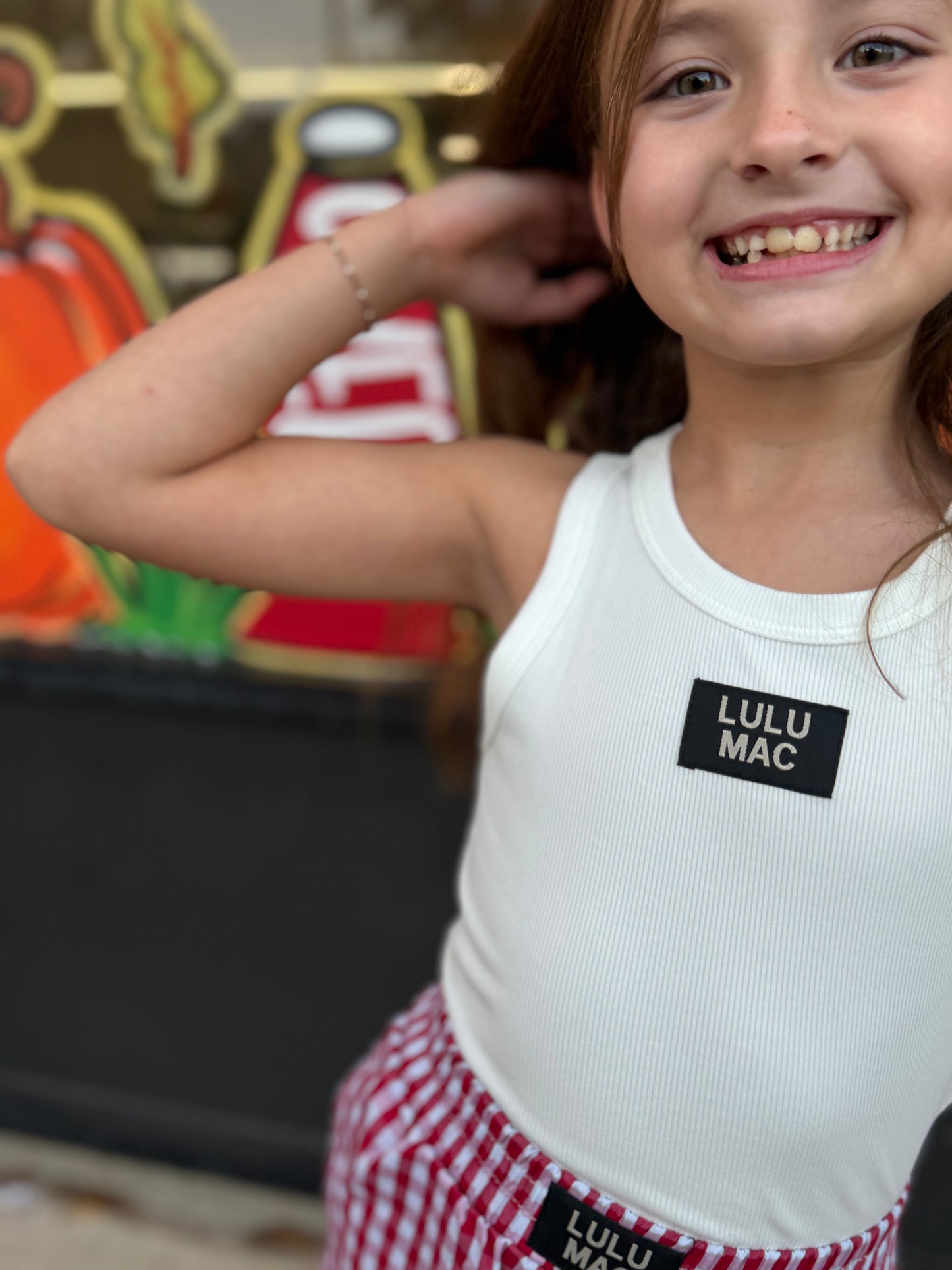 LULU MAC KIDS SOLID TANK:WHITE