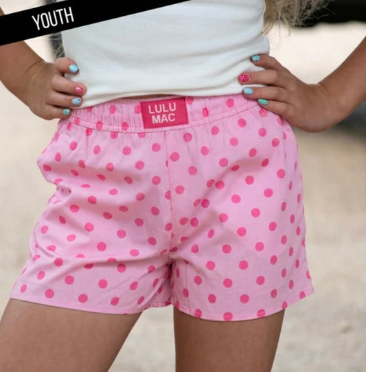 Lulu Mac Youth Light Pink/Pink SM Polka Dot SHORTS
